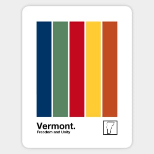 Vermont // Original Flag Aesthetic Colors Design Sticker